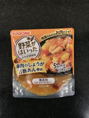 カゴメ 野菜がはいったおかず調味料　鶏肉のしょうが甘酢あん炒め ２１０ｇ(JAN: 4901306066195)