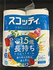 日本製紙クレシア スコッティフラワーパック 8ロール（ｼﾝｸﾞﾙ） (JAN: 4901750153502 2)