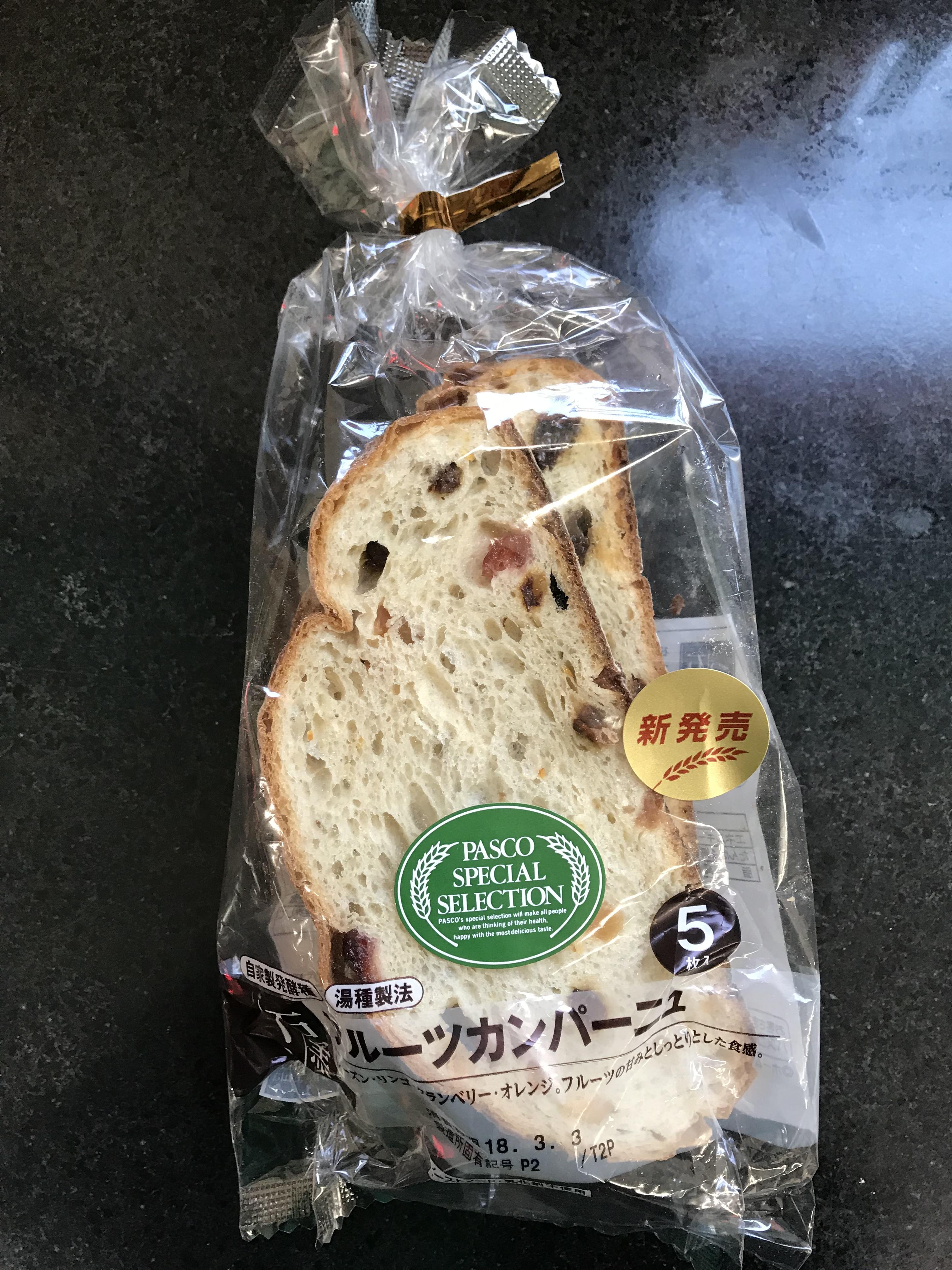 敷島製パン パスコＰＳＳフルーツカンパーニュ 5枚入 (JAN: 4901820393548)