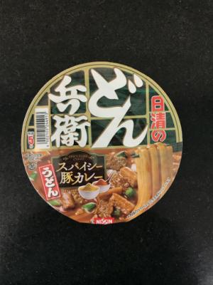 日清食品 どん兵衛　スパイシー豚カレーうどん ８６ｇ(JAN: 4902105244913)