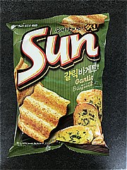 オリオン ＳＵＮチップス・ガーリック ８０ｇ(JAN: 8801117681807)