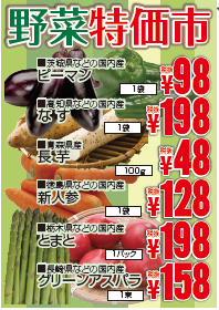 野菜特価市-0(2019-04-18~2019-04-20)